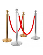 Rope crowd control (queue) barriers