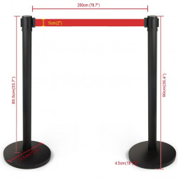 Set of 2 Black Queuing...